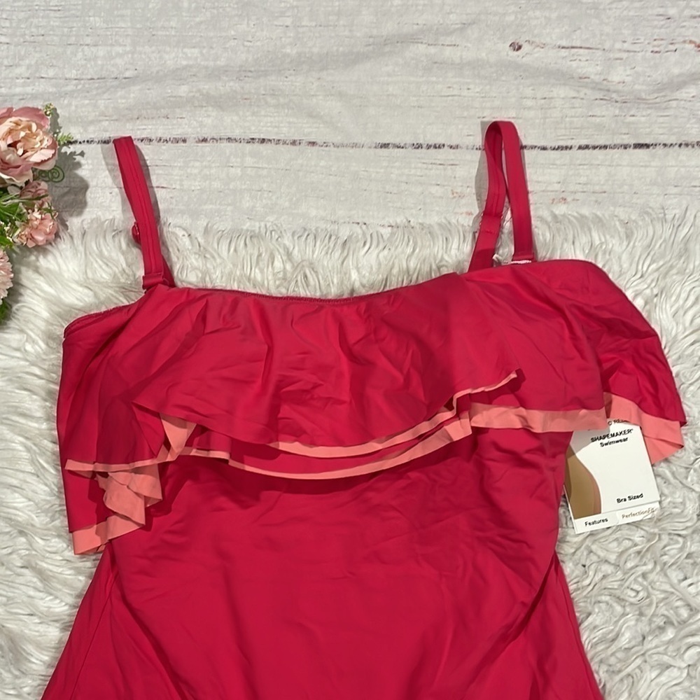 NWT Coco Reef HIBISCUS Contours Ruffled One-Piece Swimsuit - Picture 10 of 13